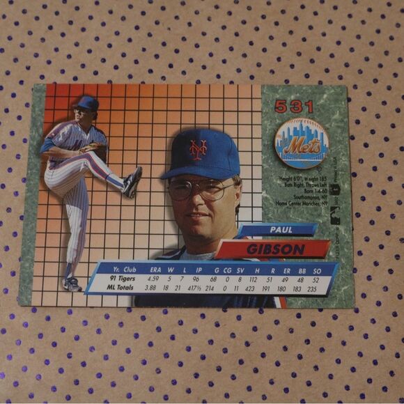 Paul Gibson #531 Baseball Card - Picture 2 of 2